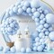 129pcs Pastel Blue Balloons Different Sizes 18 12 10 5 Inch for Garland Arch, Light Blue Balloon for Birthday Baby Shower Gender Reveal Easter Wedding Party Decoration